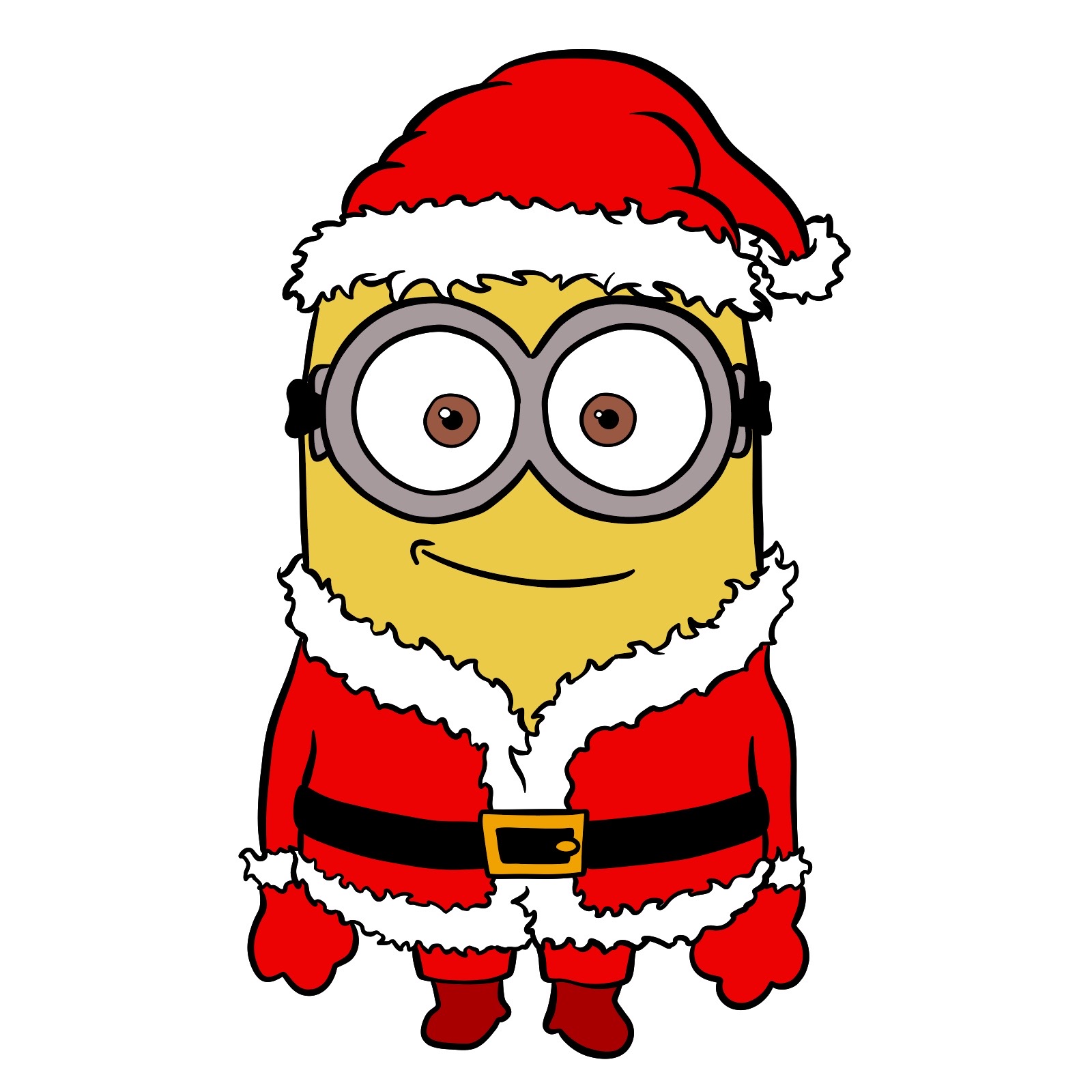 How to draw Santa Minion - Sketchok easy drawing guides
