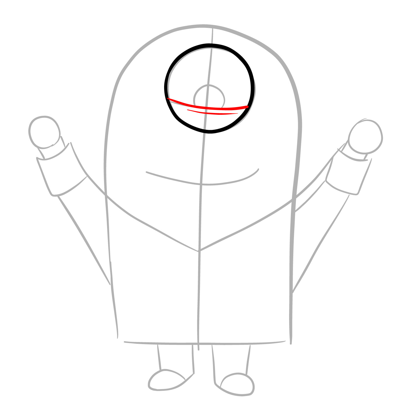 How to Draw a Vampire Minion - step 05