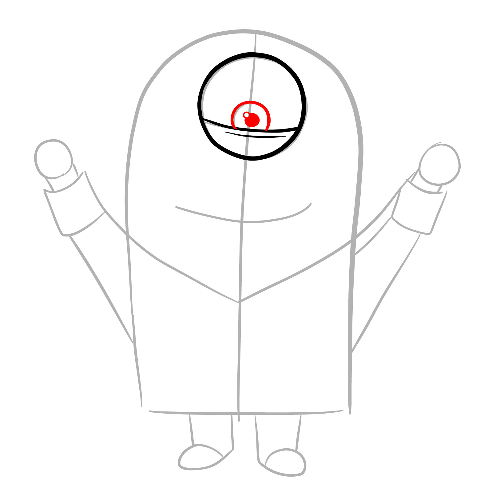 How to Draw a Vampire Minion - step 06