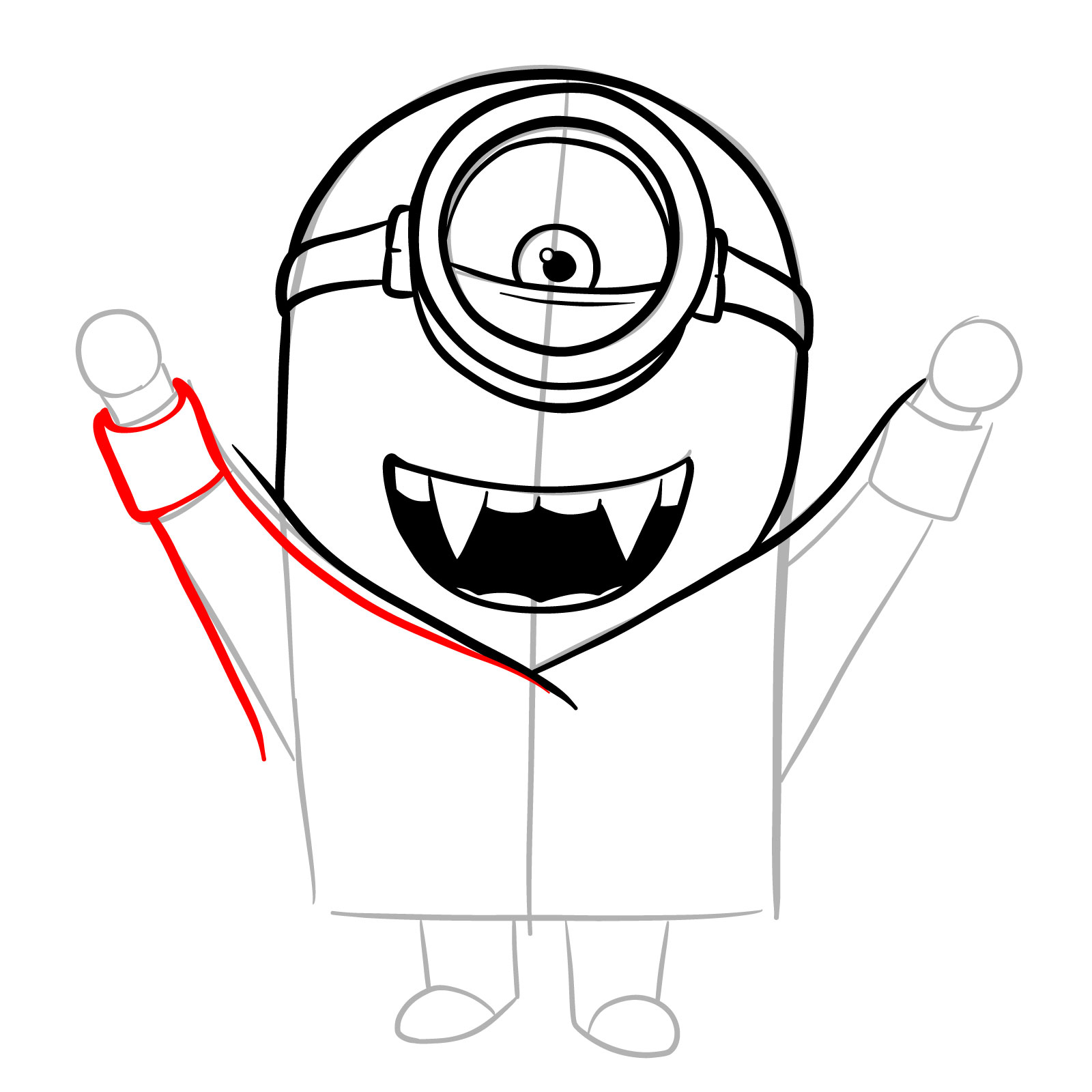 How to Draw a Vampire Minion - step 14