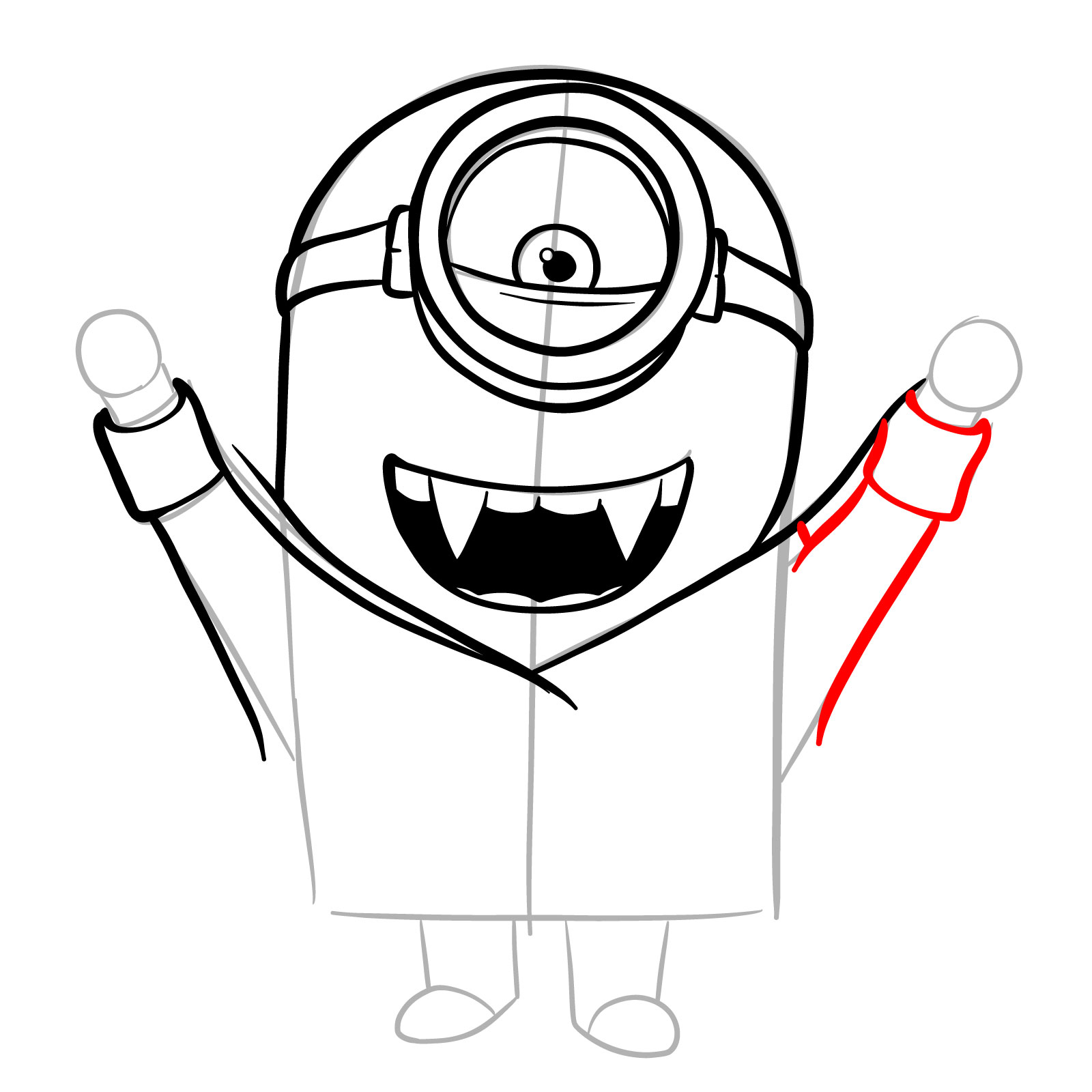 How to Draw a Vampire Minion - step 15