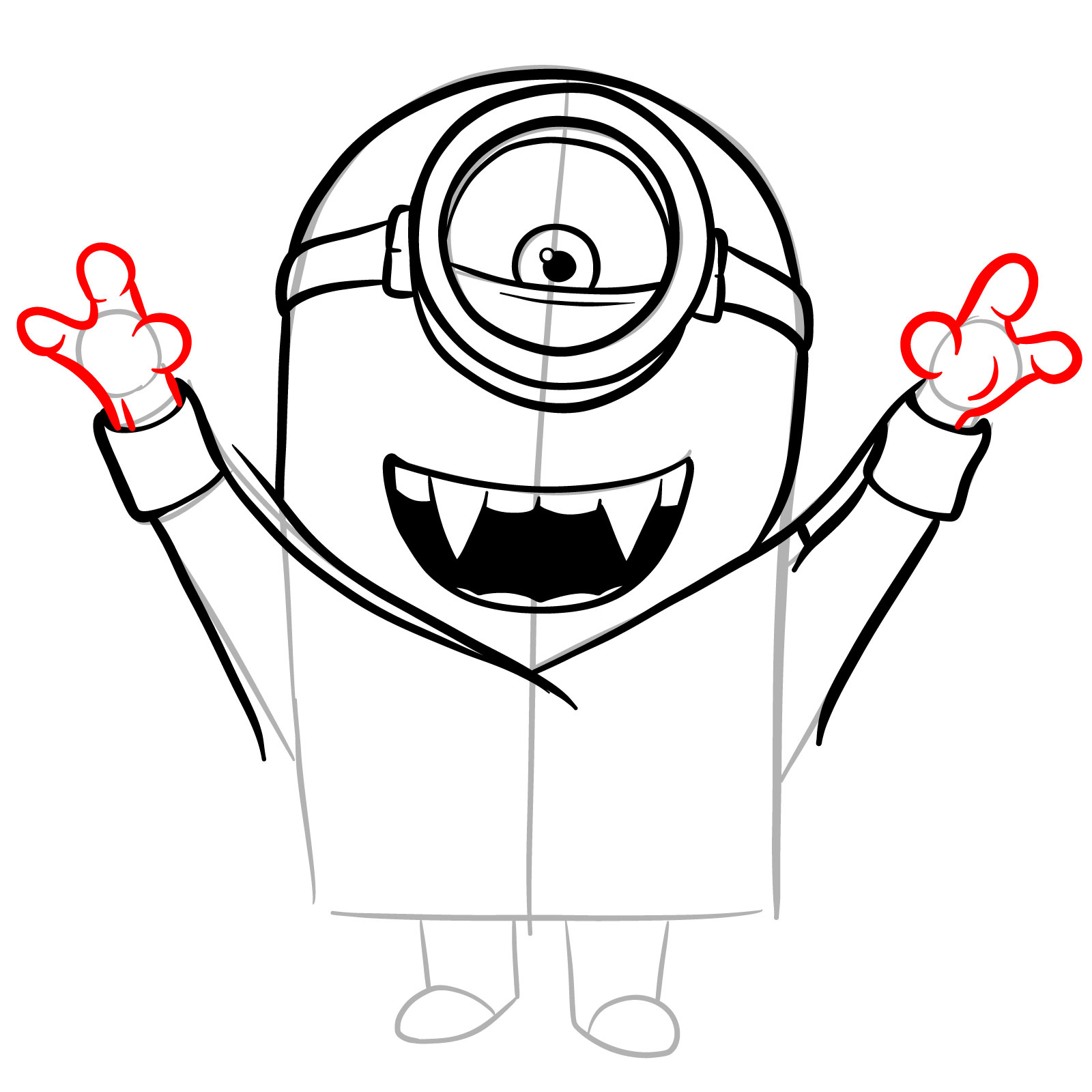 How to Draw a Vampire Minion - step 16