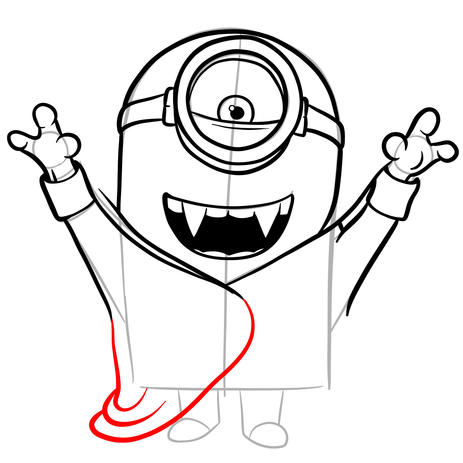 How to Draw a Vampire Minion - step 17