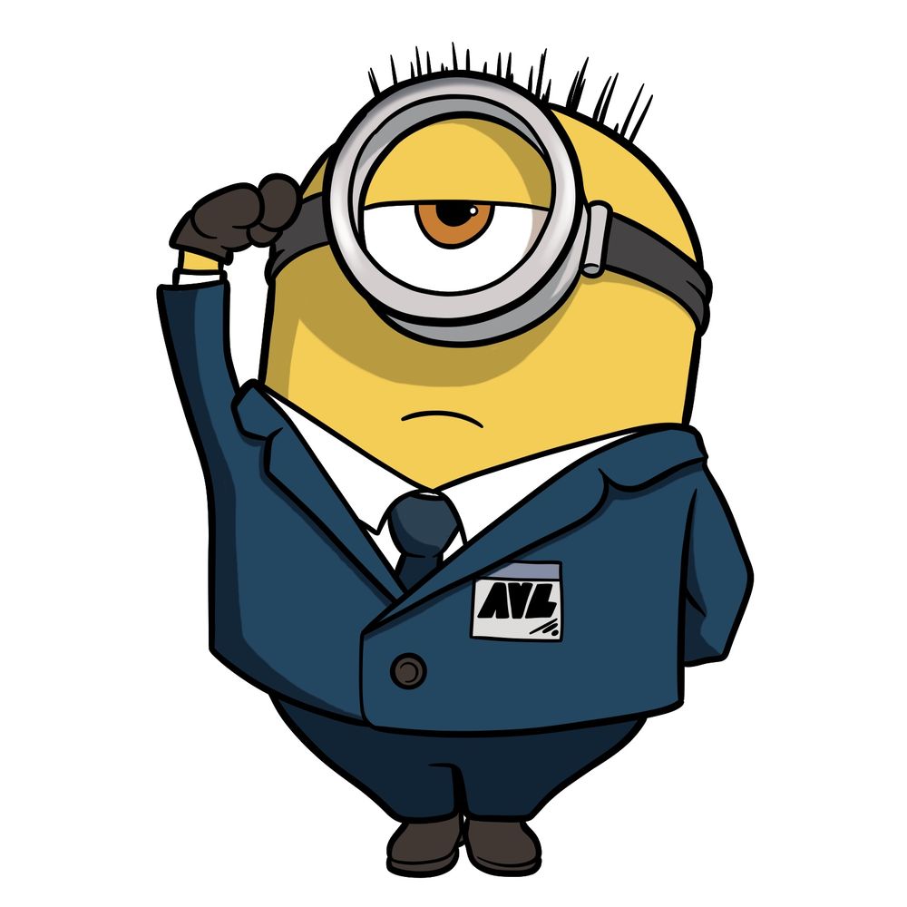 How to Draw Minion Jerry as an AVL Agent from Despicable Me 4