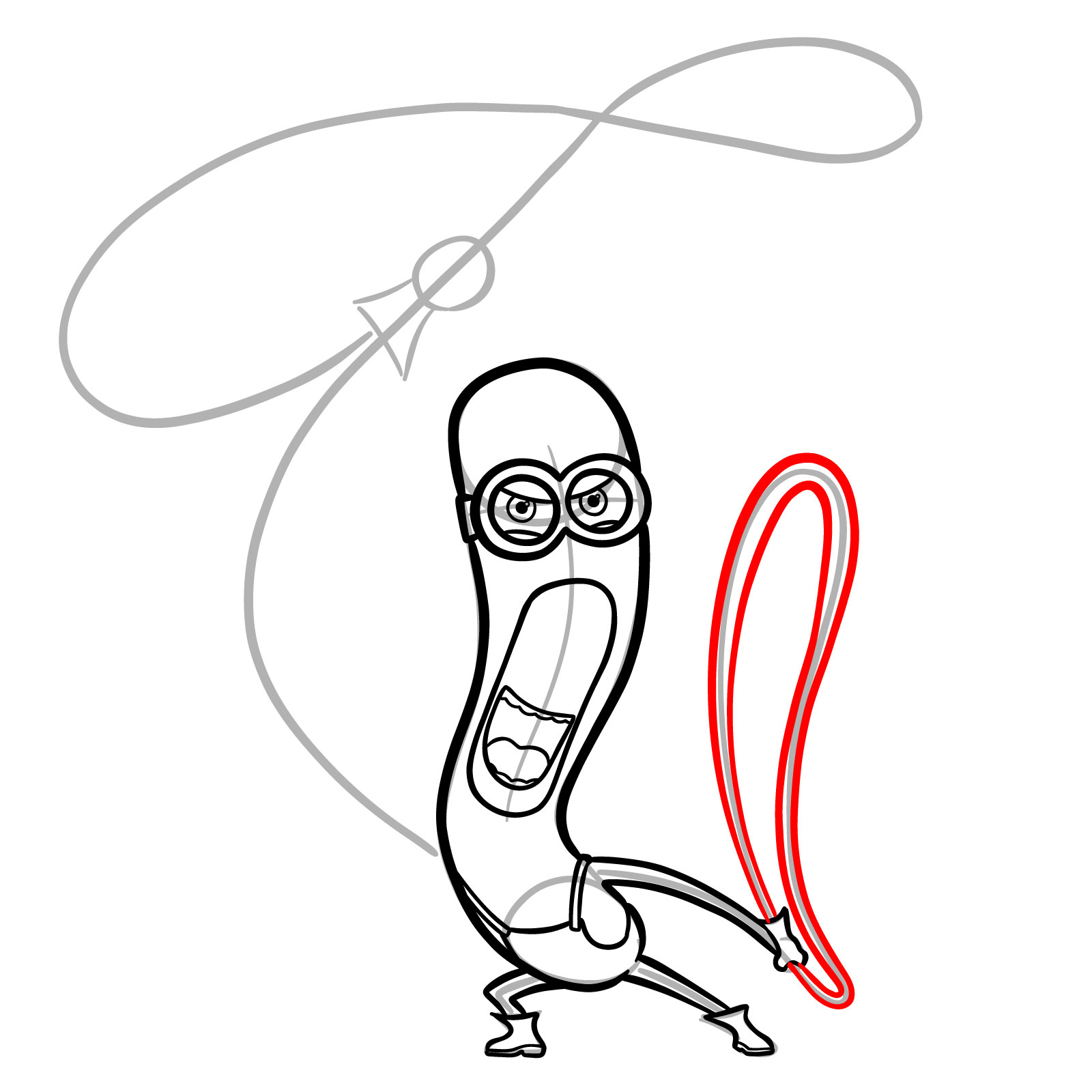 How to draw Mega Minion Tim from Despicable Me 4 - step 12