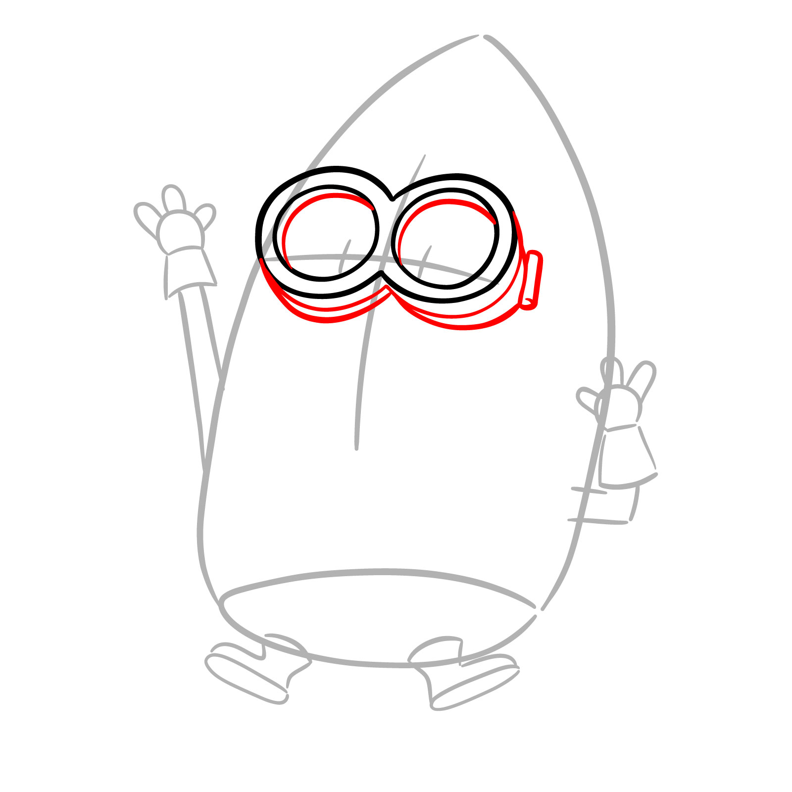 How to draw Mega Minion Gus from Despicable Me 4 - step 04