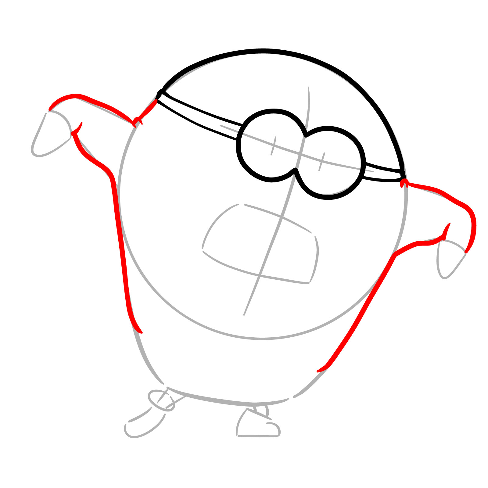 How to draw Mega Minion Dave from Despicable Me 4 - step 04