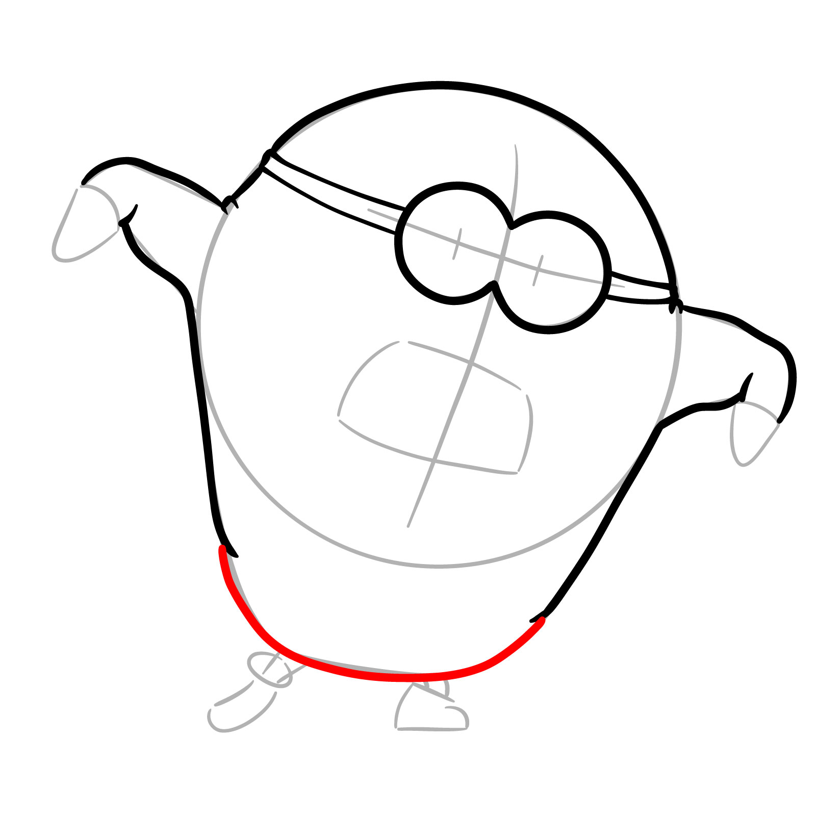 How to draw Mega Minion Dave from Despicable Me 4 - step 05