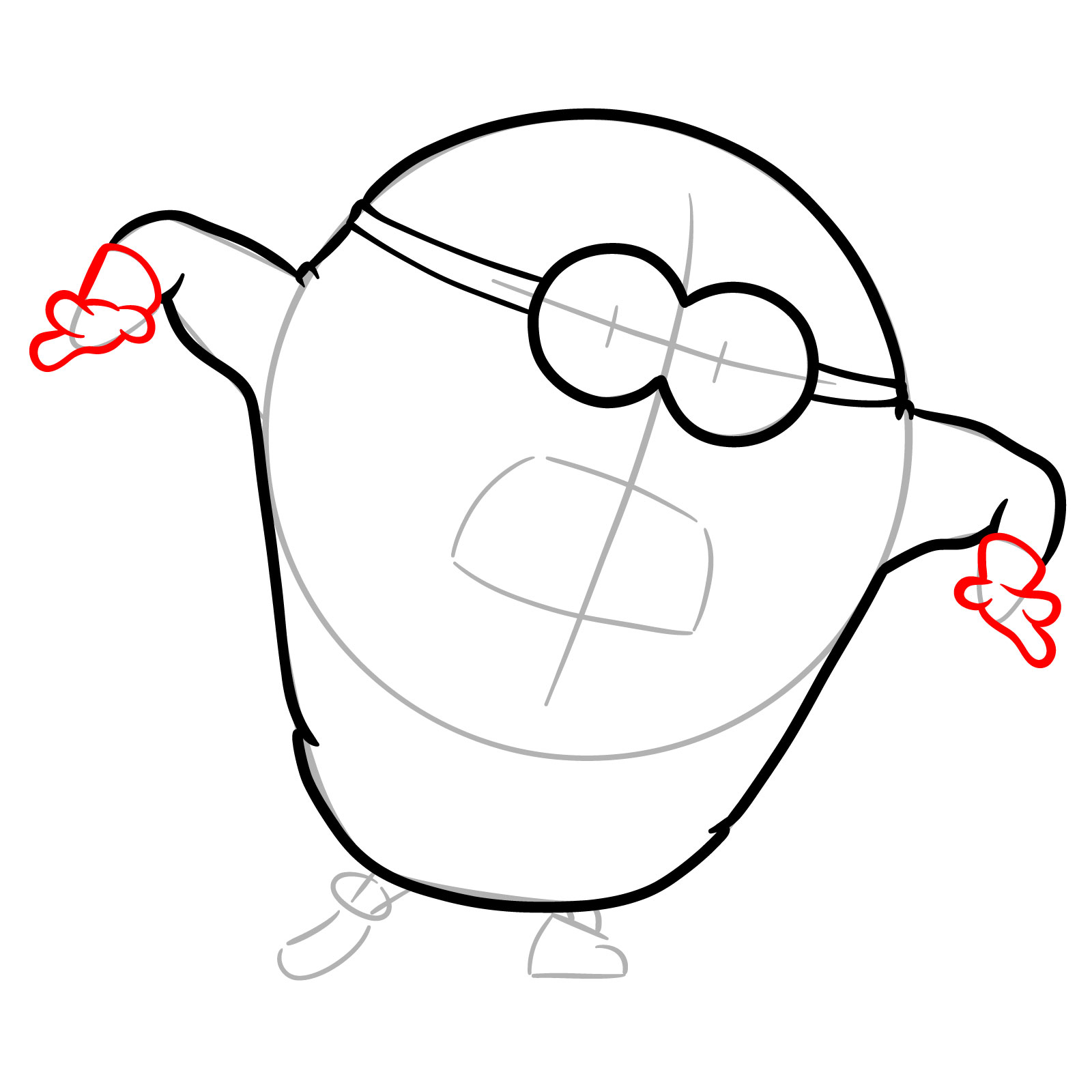 How to draw Mega Minion Dave from Despicable Me 4 - step 06