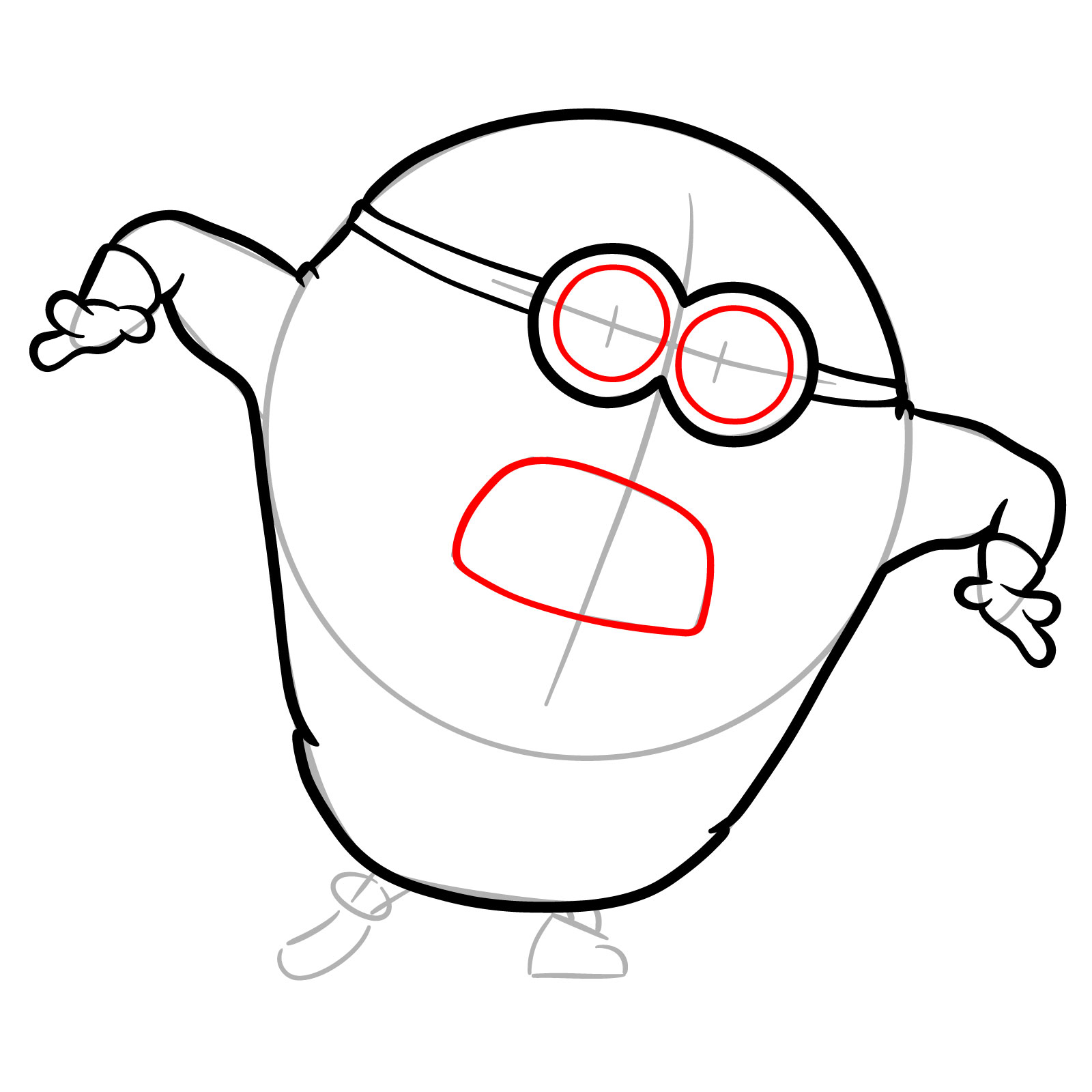 How to draw Mega Minion Dave from Despicable Me 4 - step 07