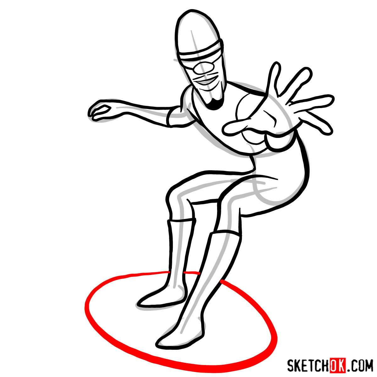 How to draw Lucius Best (Frozone) - step 11
