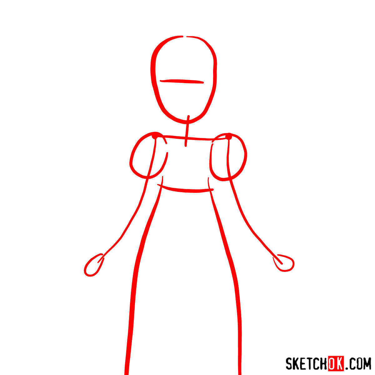 How to draw Beatrice (as a human) - step 01