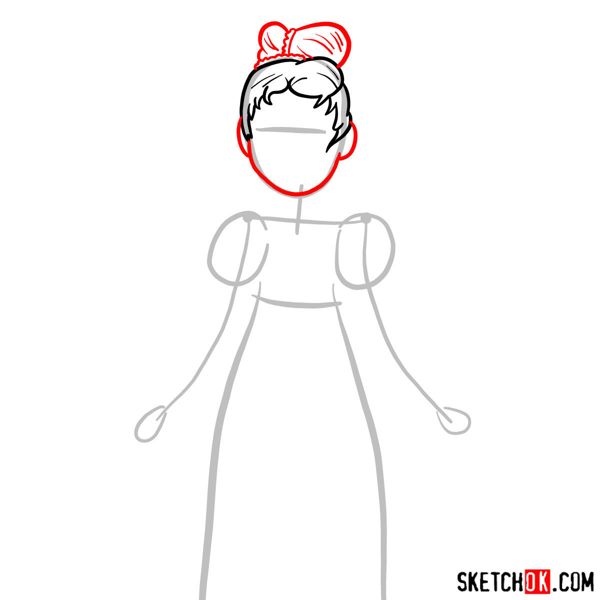 How to draw Beatrice (as a human) - step 03