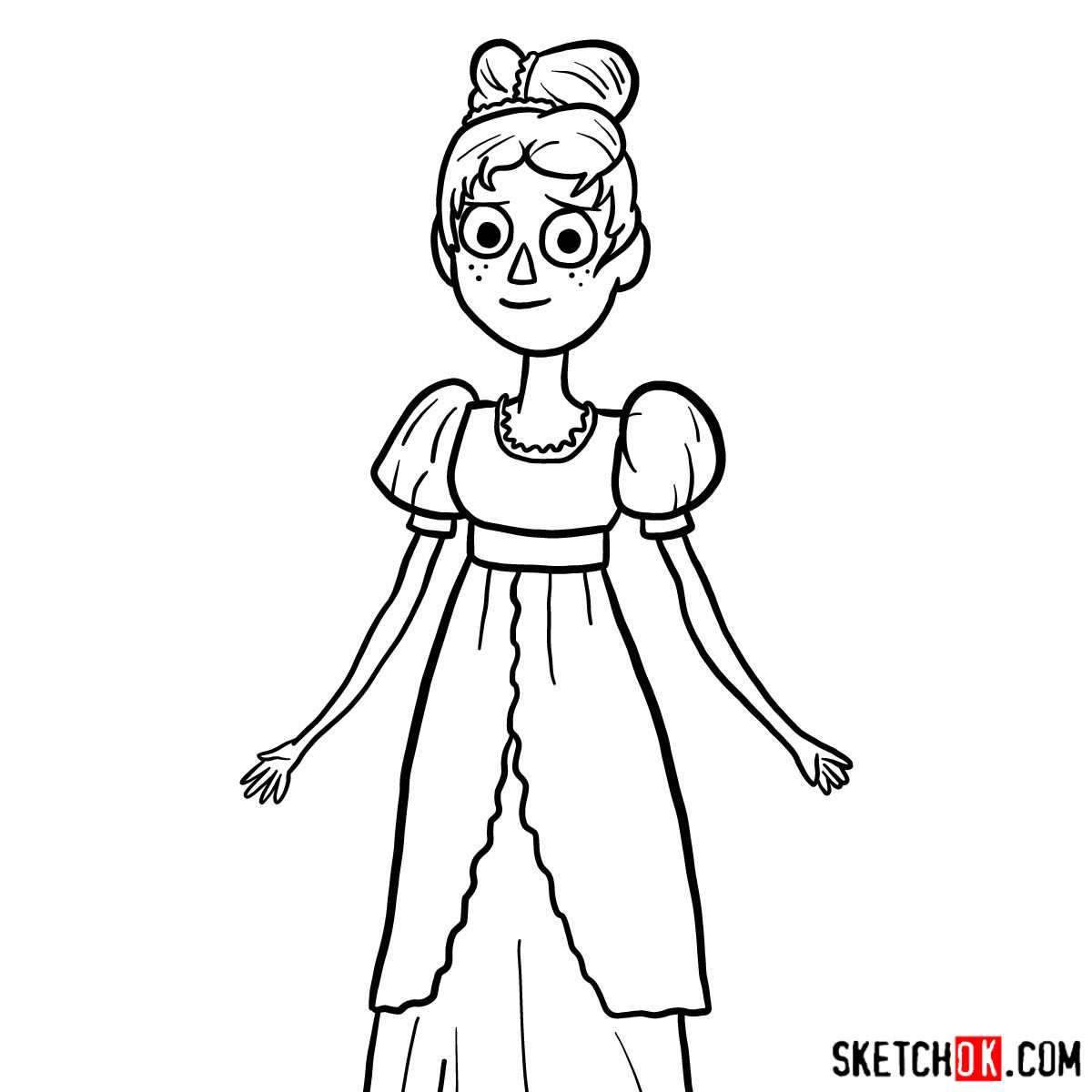 How to draw Beatrice (as a human) - step 10