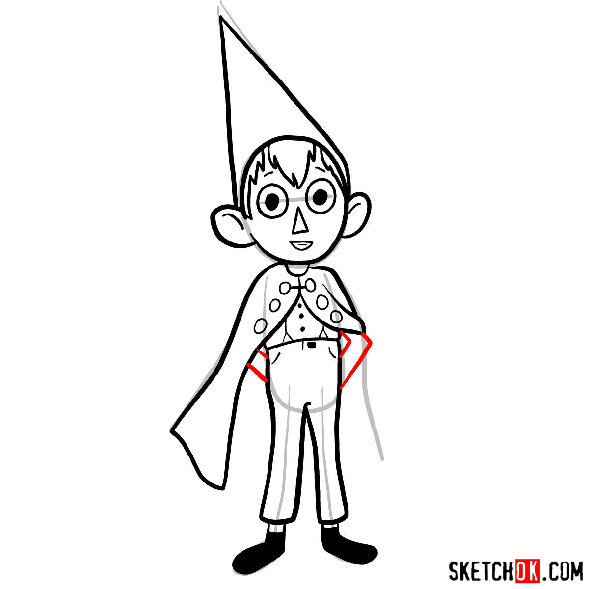 How to draw Wirt from Over the Garden Wall