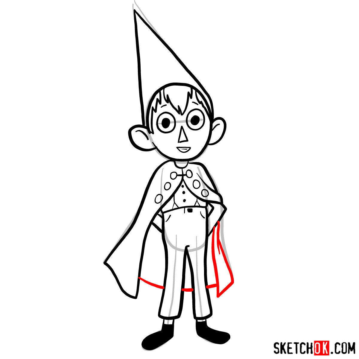 How to draw Wirt from Over the Garden Wall