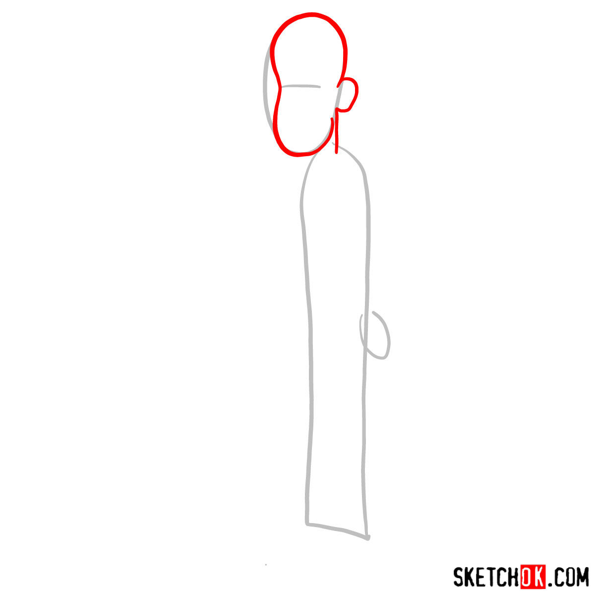 How to draw Denzel Jackson - step 02