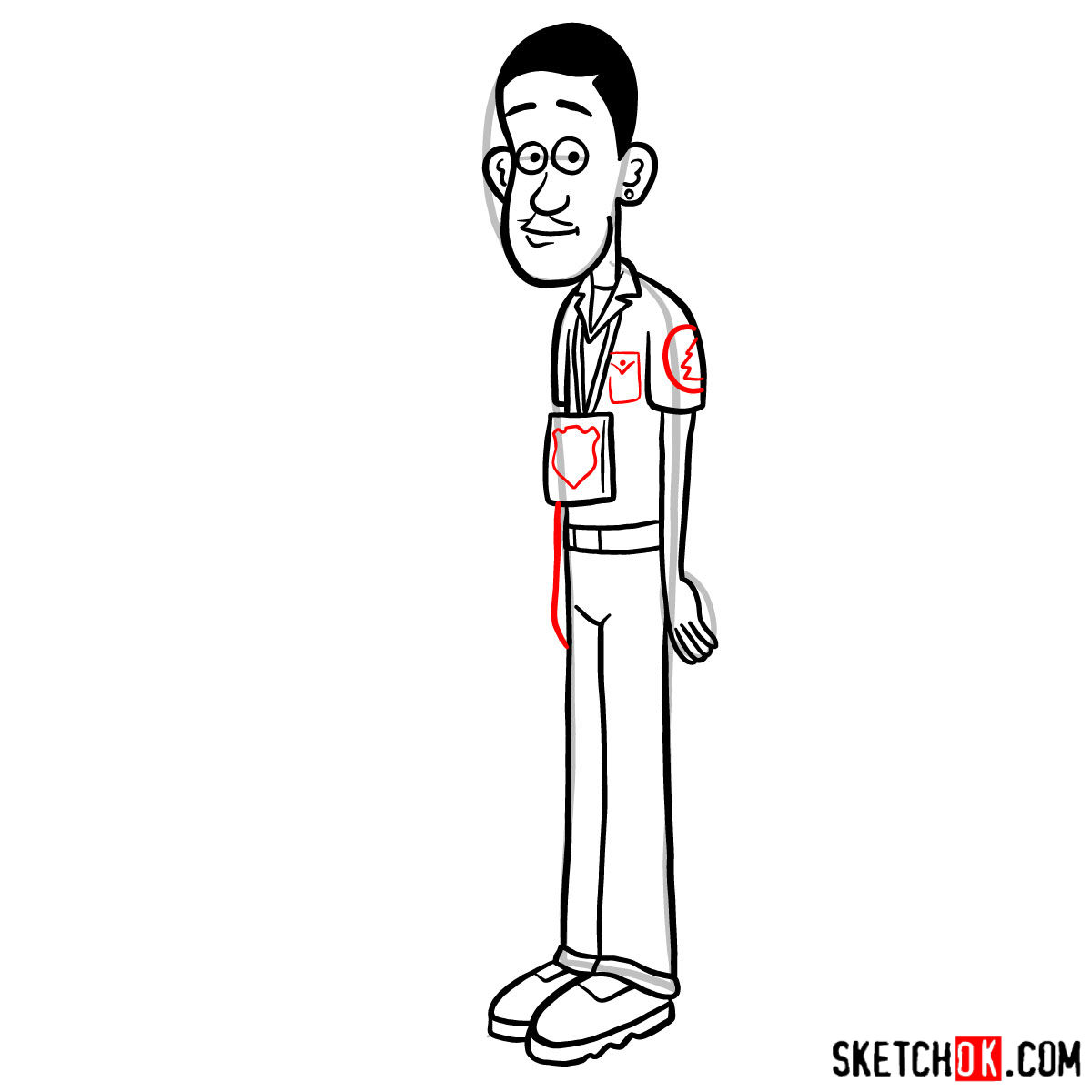 How to draw Denzel Jackson - step 11