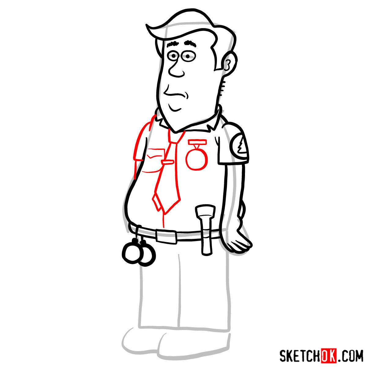 How to draw Steve Williams - step 07