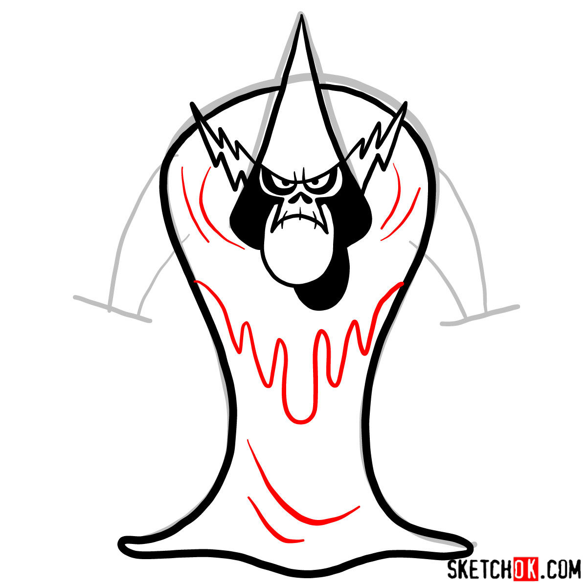 How to draw Lord Hater - step 05
