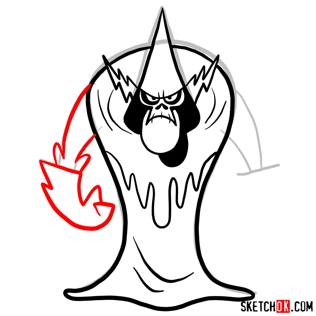 How to draw Lord Hater -  step 06