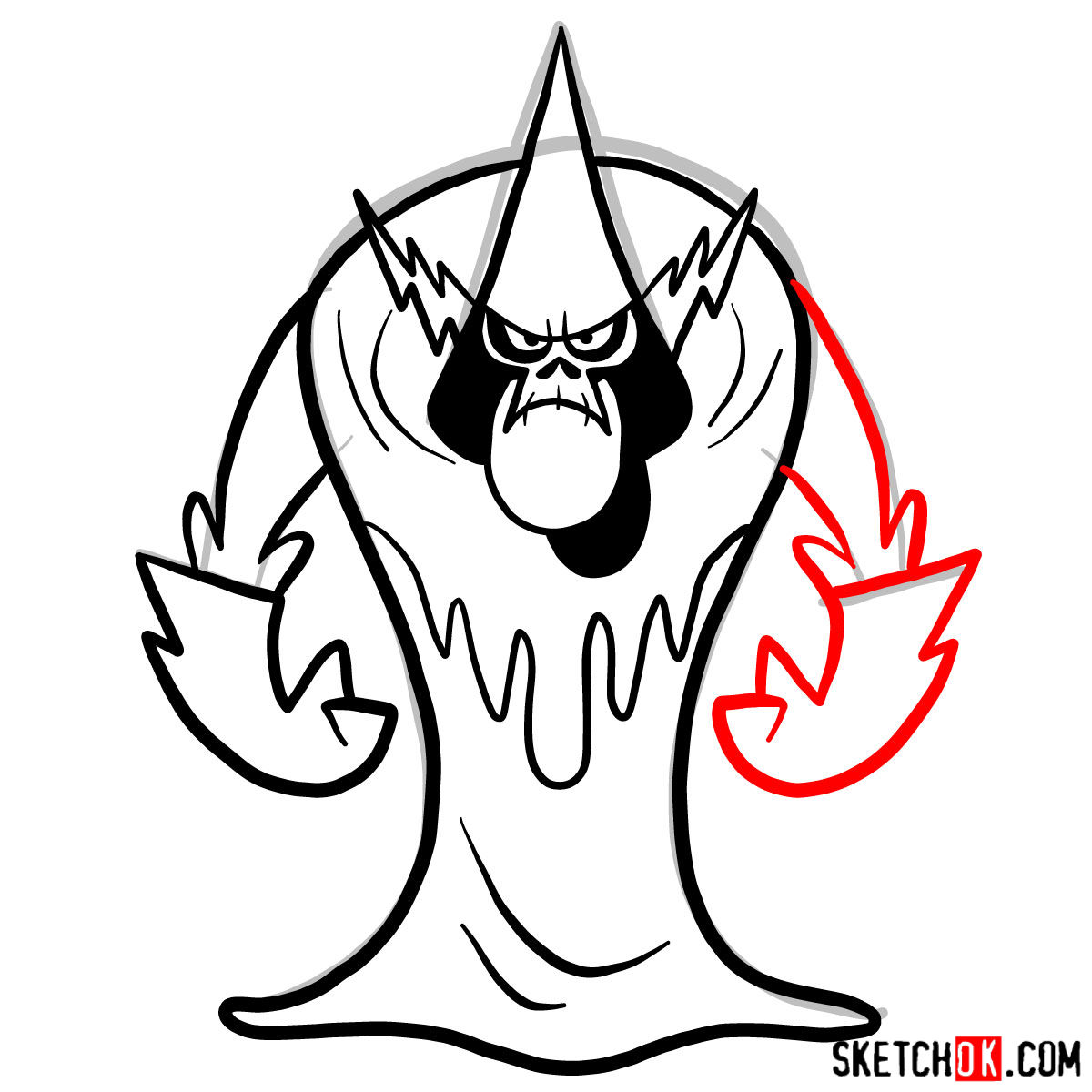 How to draw Lord Hater - step 07