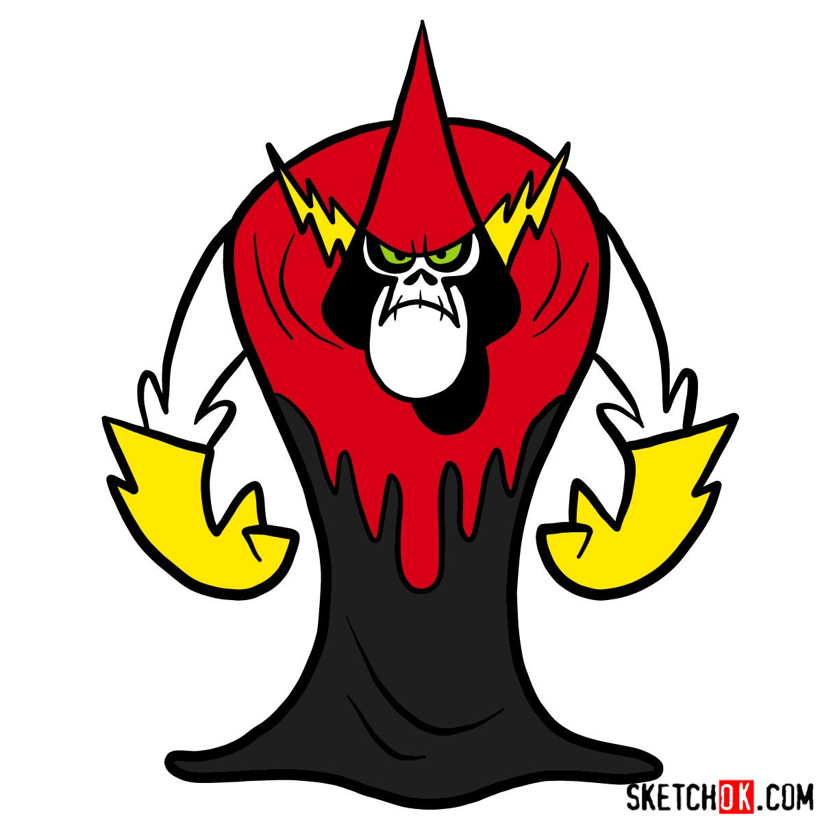 How to draw Lord Hater from Wander Over Yonder