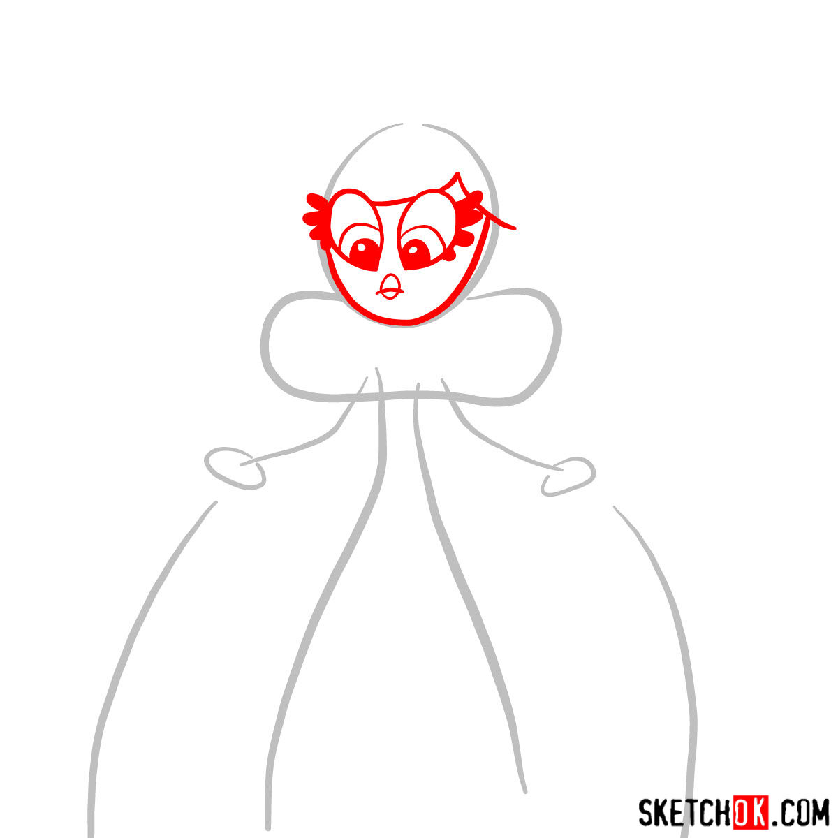 How to draw Princess Demurra - step 02