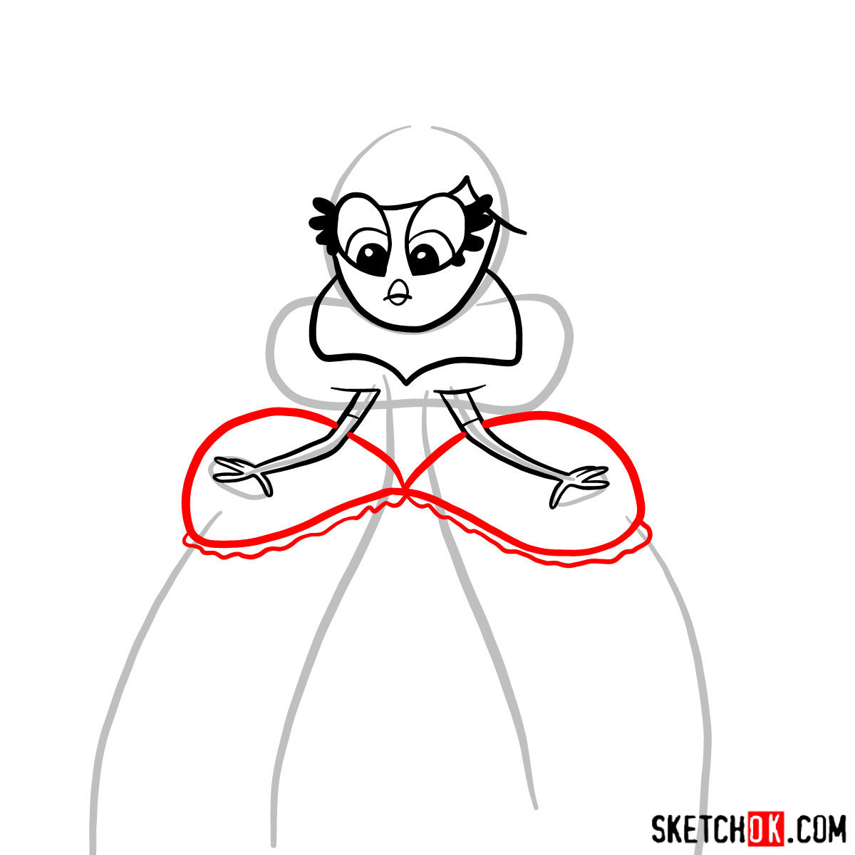 How to draw Princess Demurra - step 05
