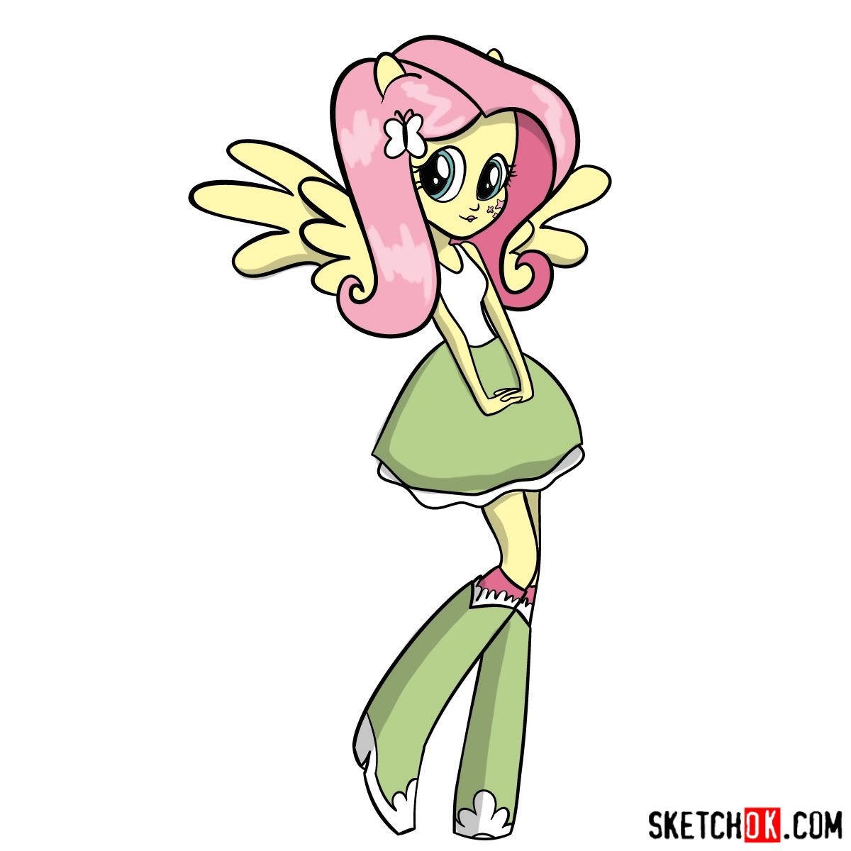 How to draw Fluttershy - Equestria