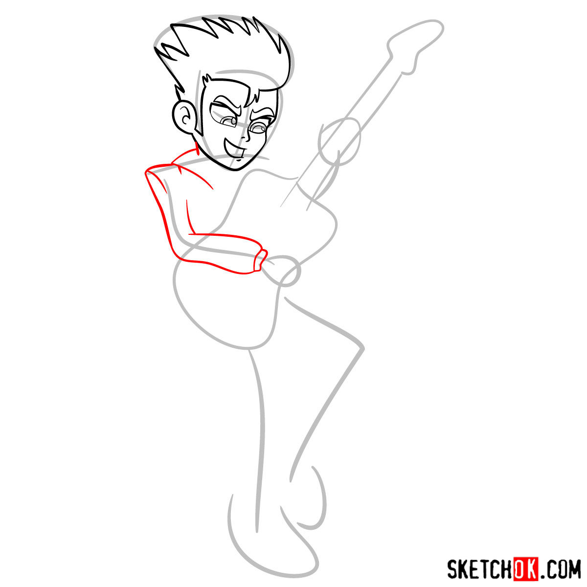 How to draw Flash Sentry - Equestria Girls - step 05