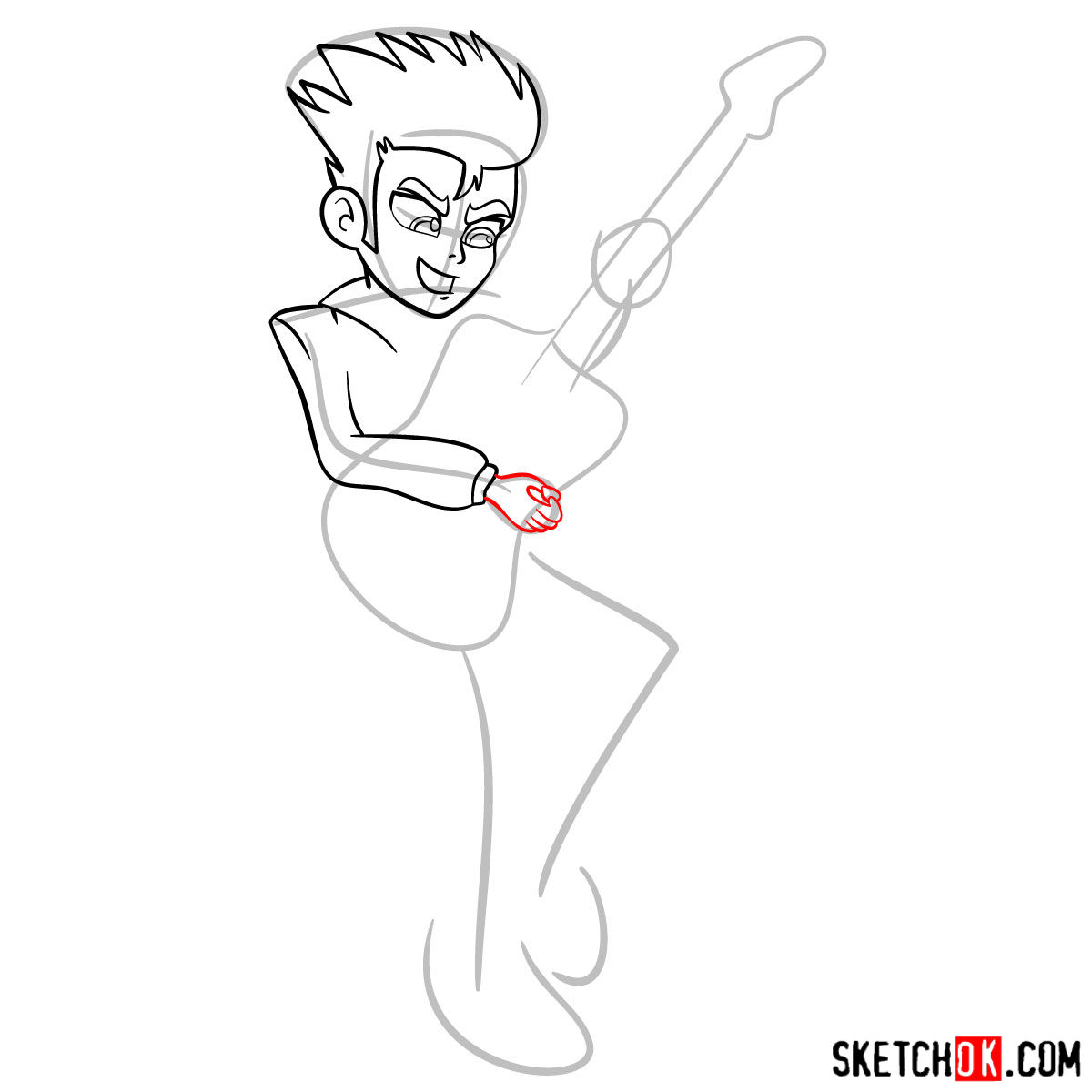 How to draw Flash Sentry - Equestria Girls - step 06