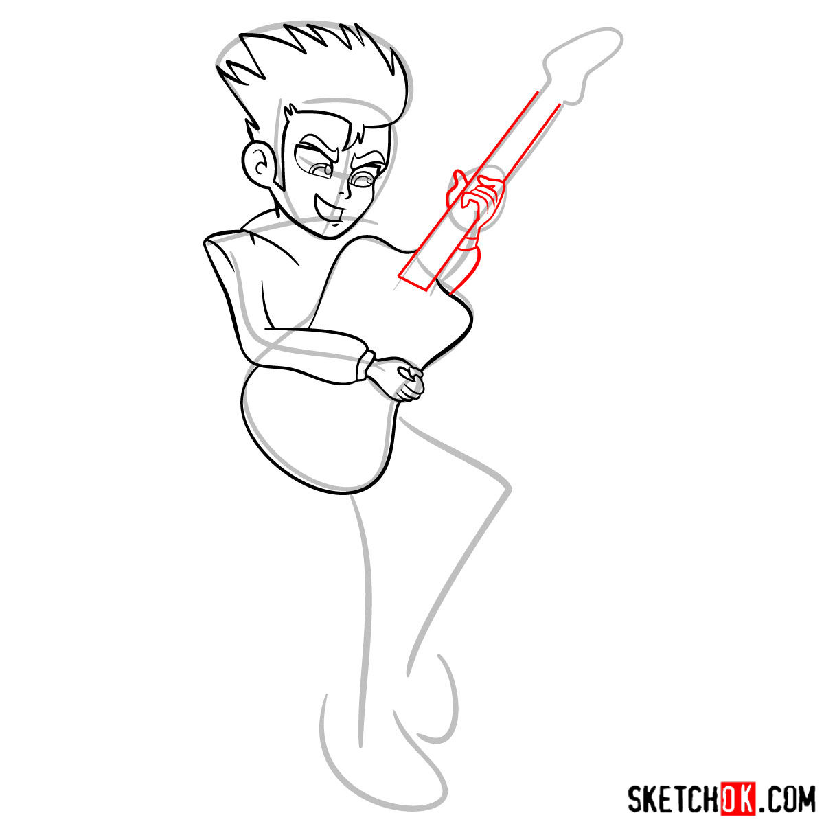 How to draw Flash Sentry - Equestria Girls - step 08