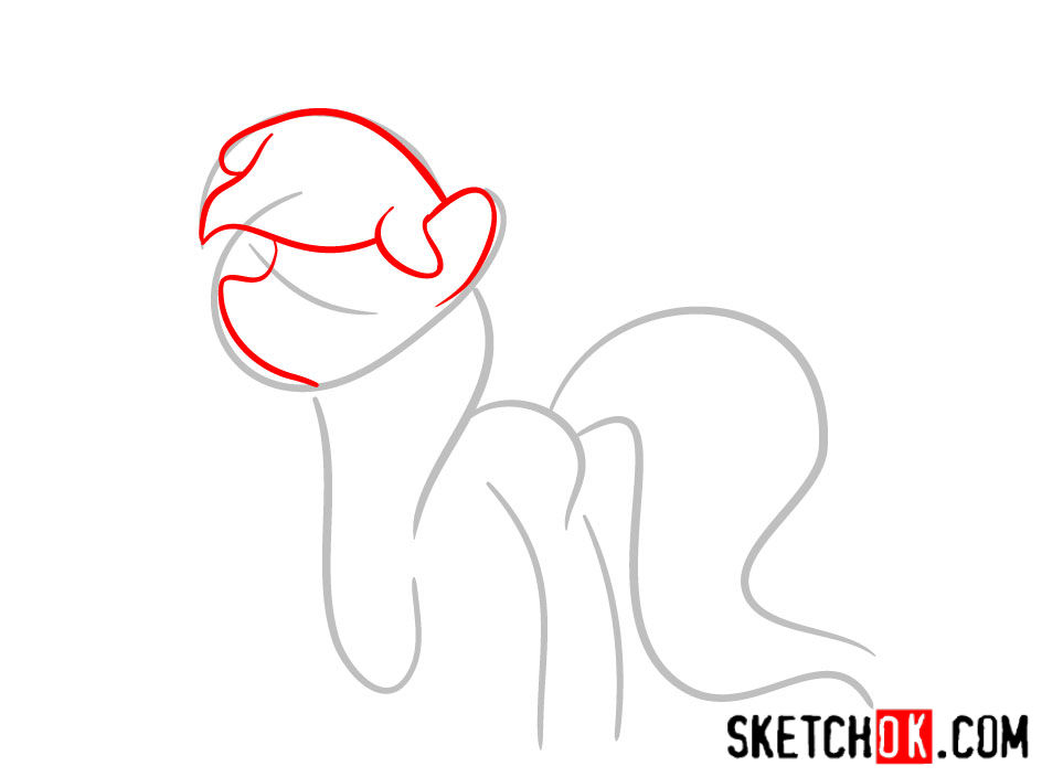 How to draw Apple Bloom pony - step 02