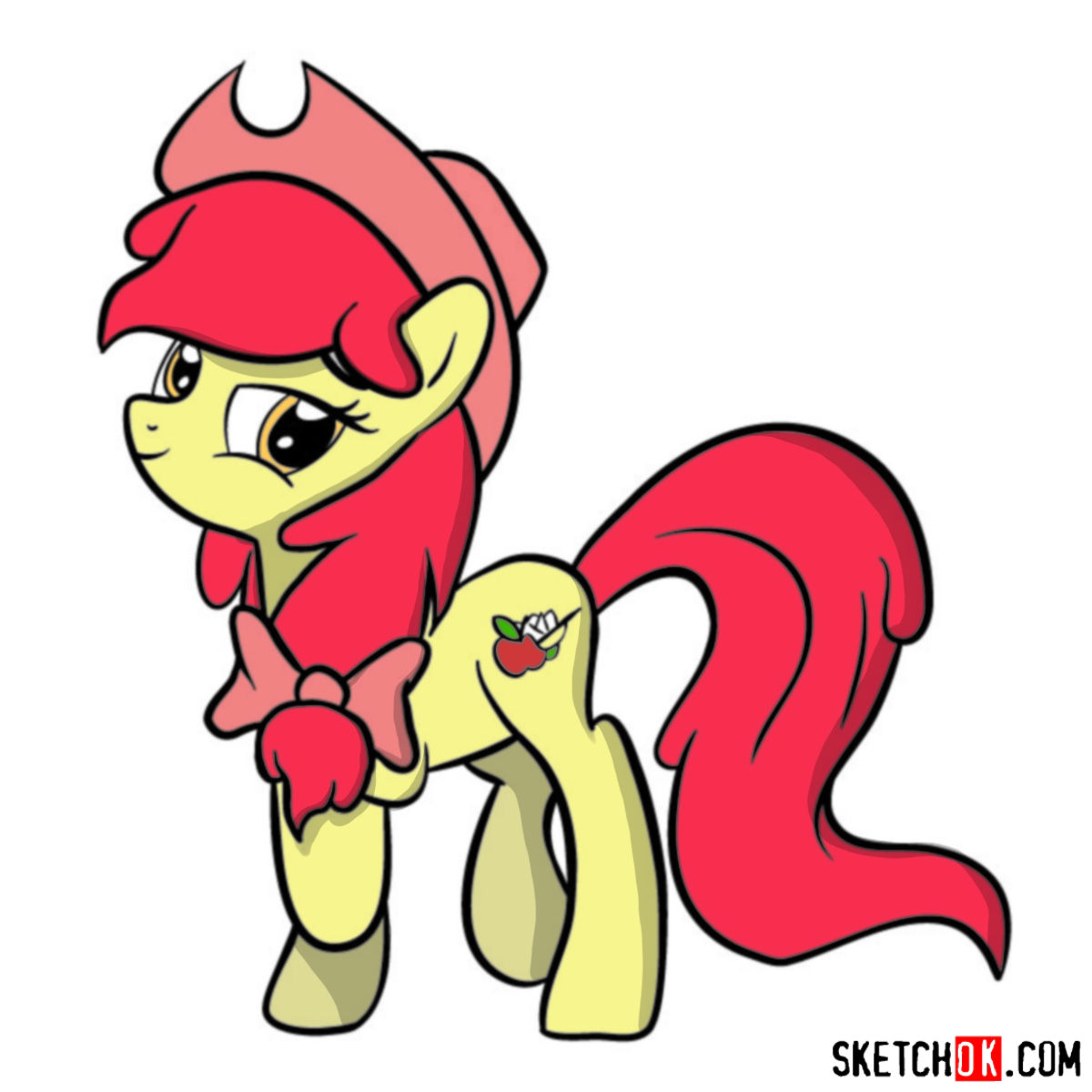 How to draw Apple Bloom pony