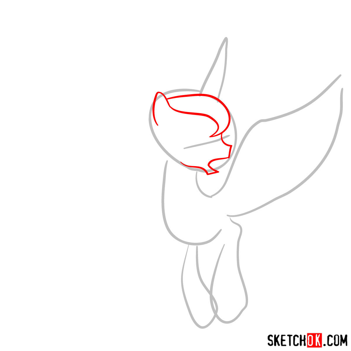 How to draw Princess Luna - step 02