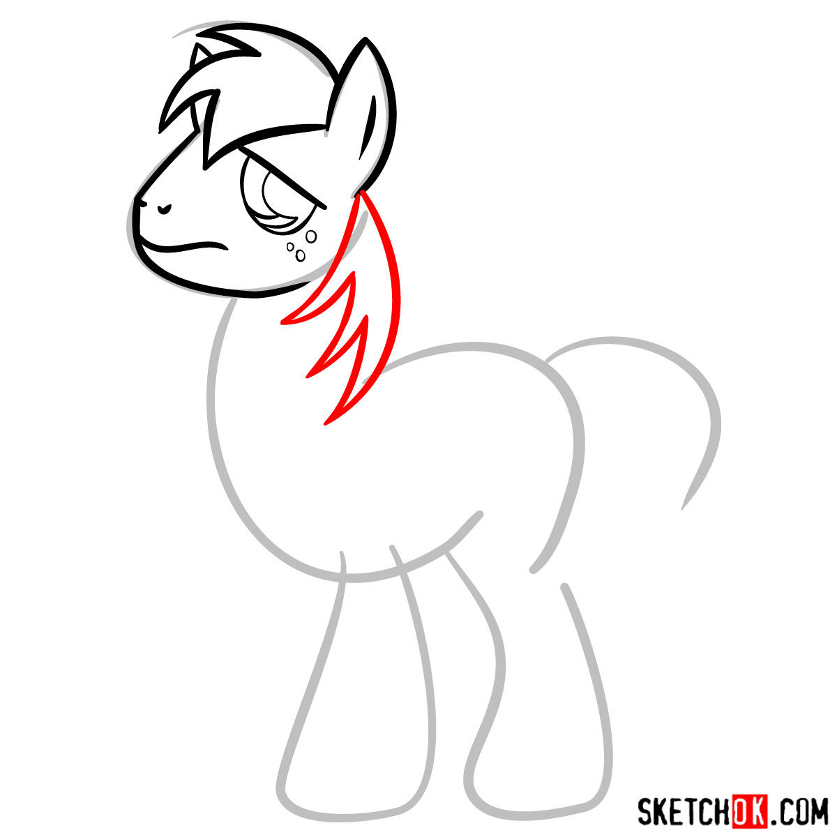 How to draw Big MacIntosh pony - step 05