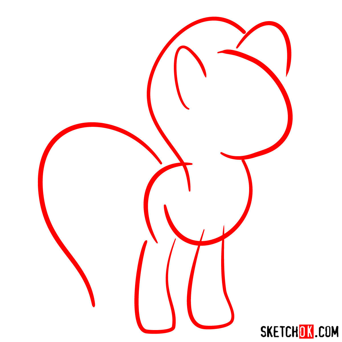 How to draw Carrot Top pony - step 01