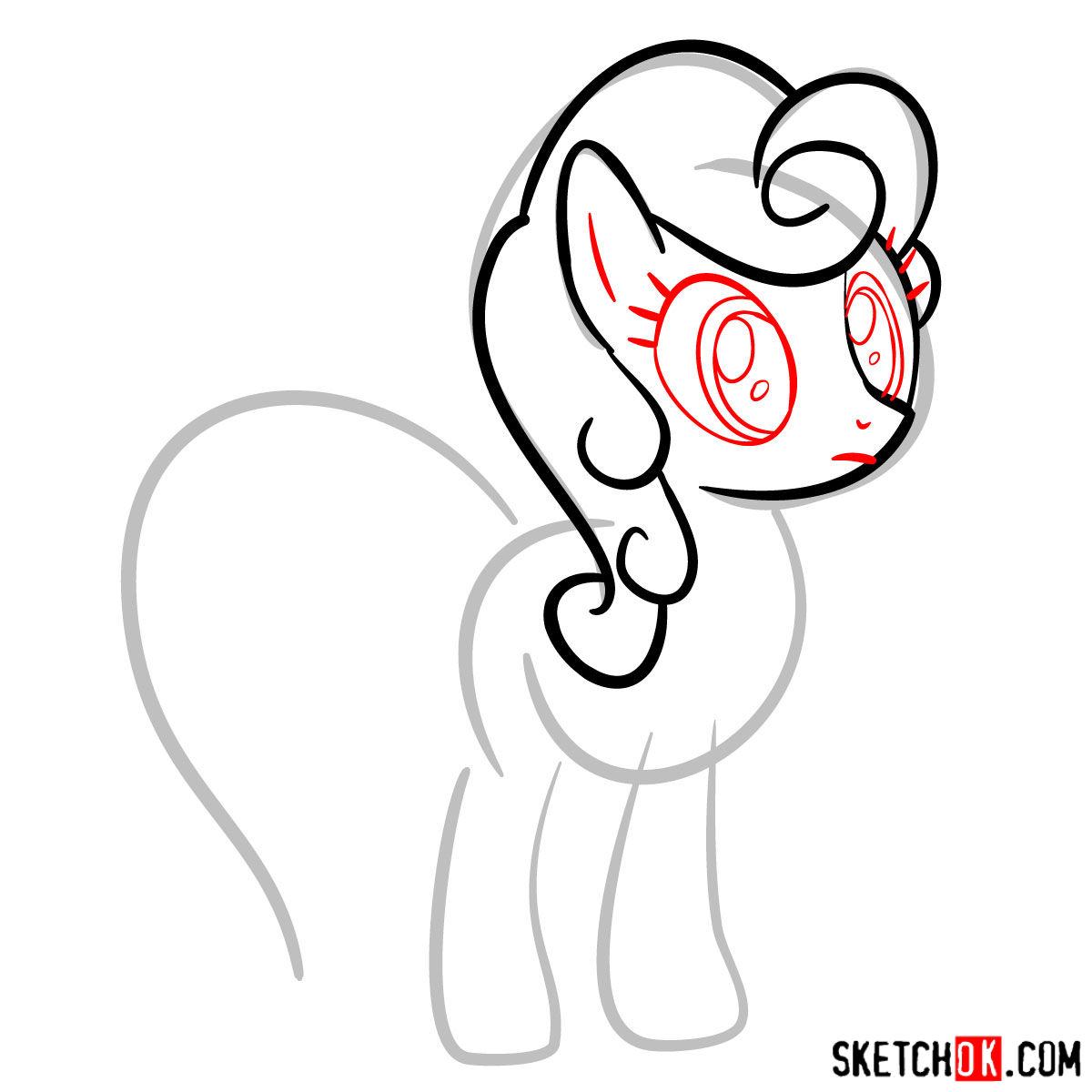 How to draw Carrot Top pony - step 04