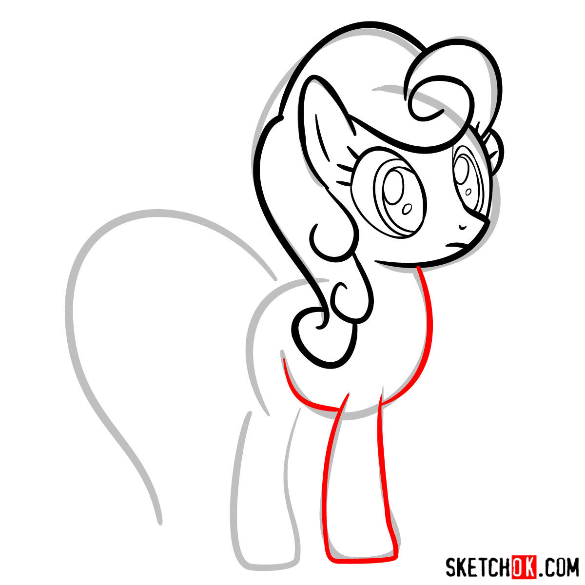 How to draw Carrot Top pony - step 05