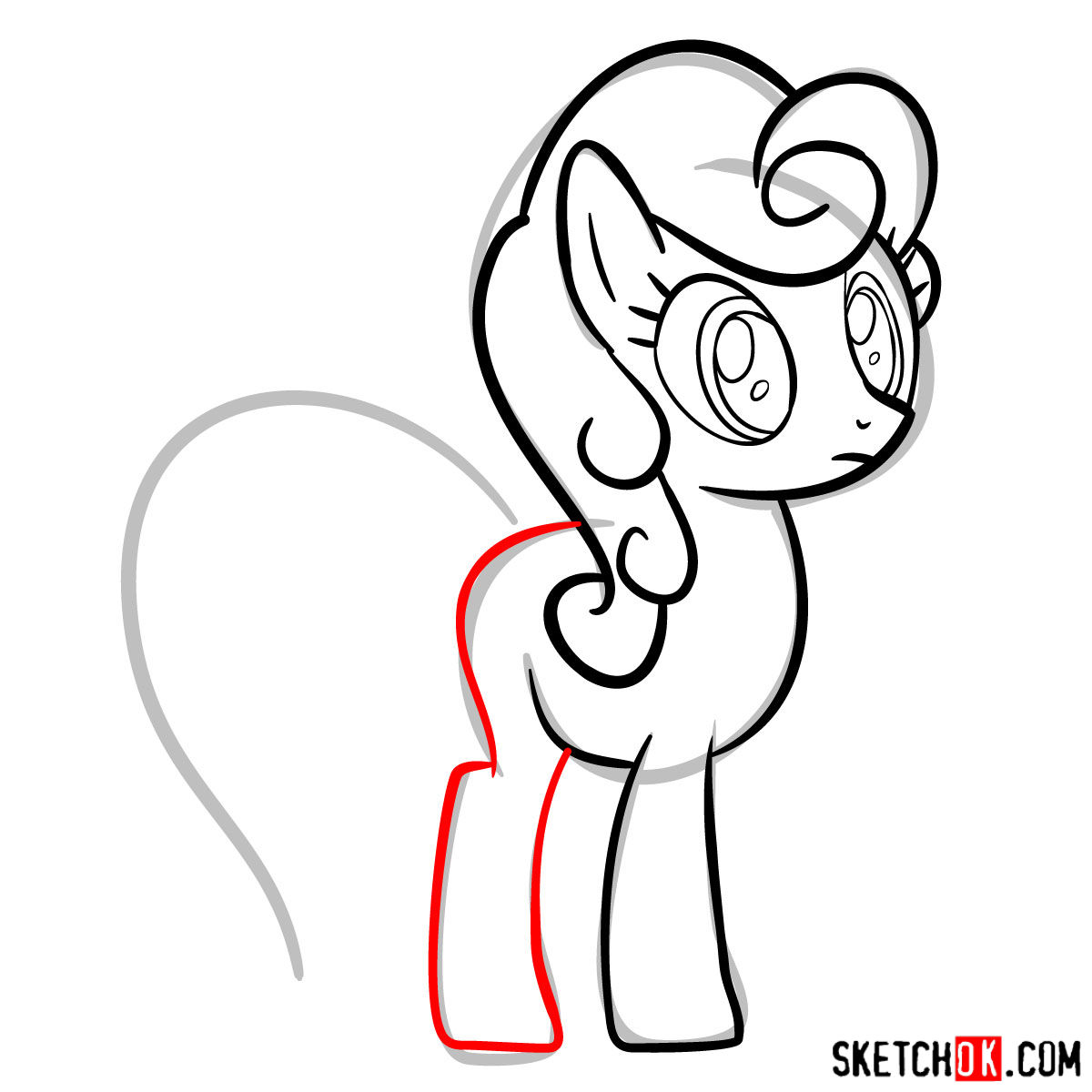 How to draw Carrot Top pony - step 06