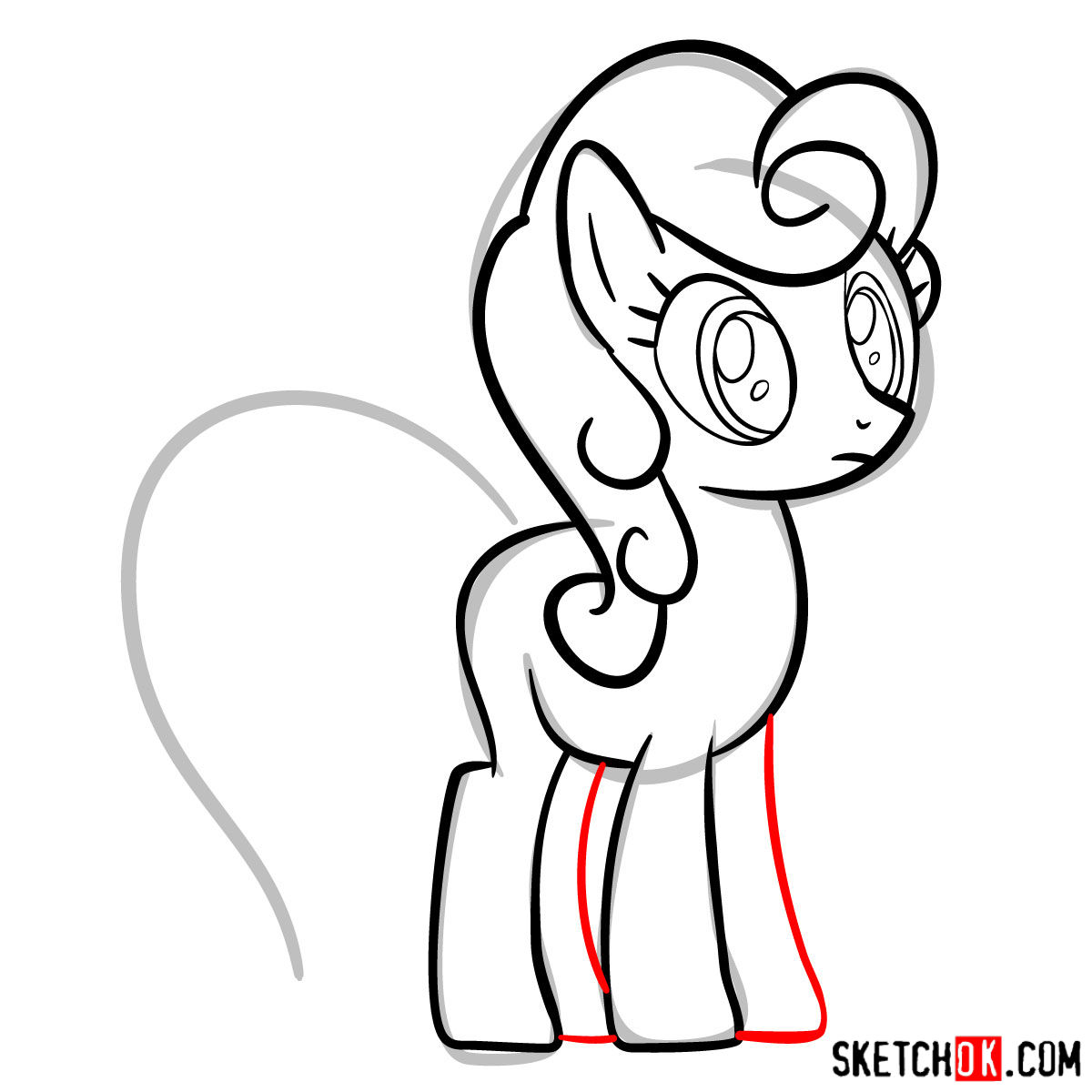 How to draw Carrot Top pony - step 07