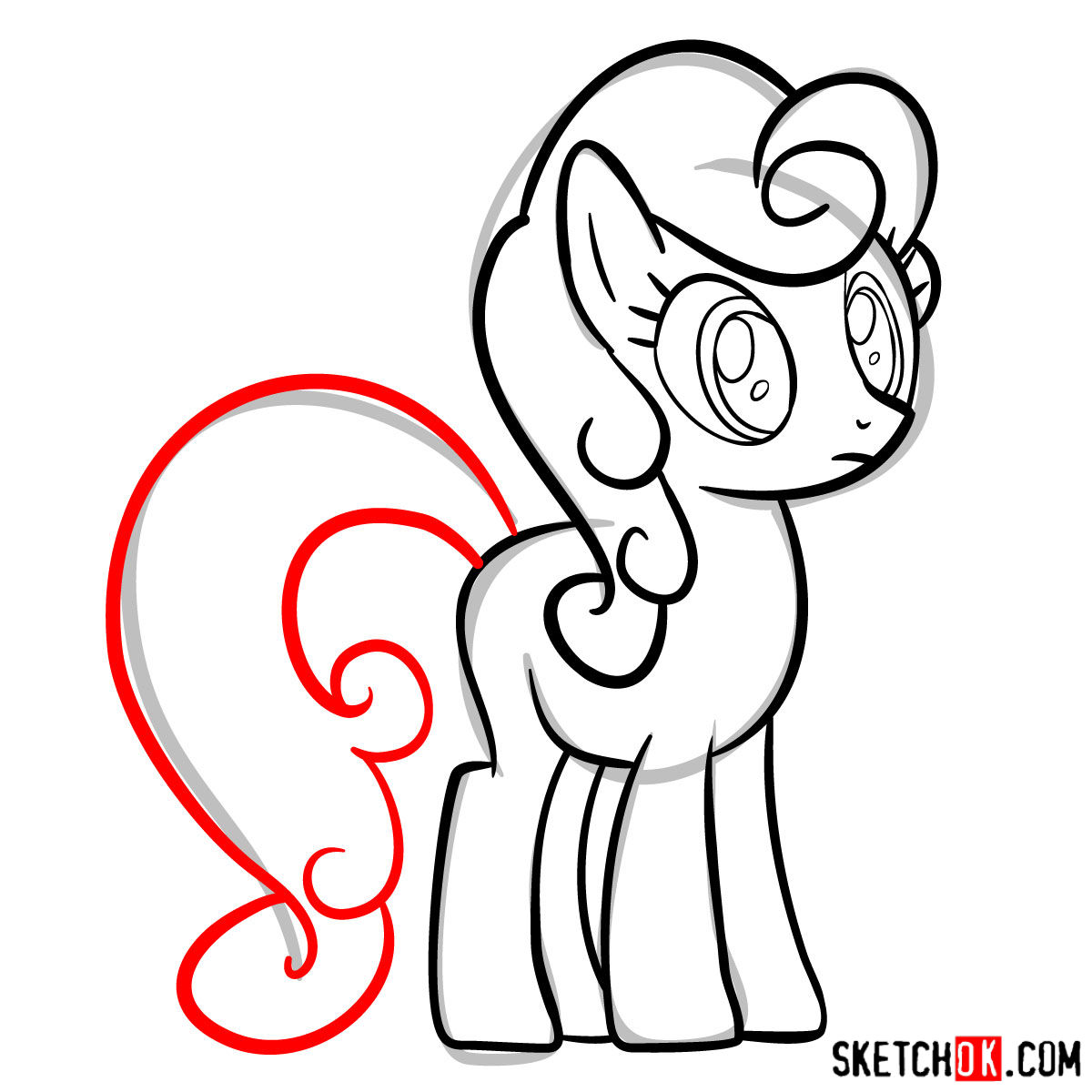 How to draw Carrot Top pony - step 08