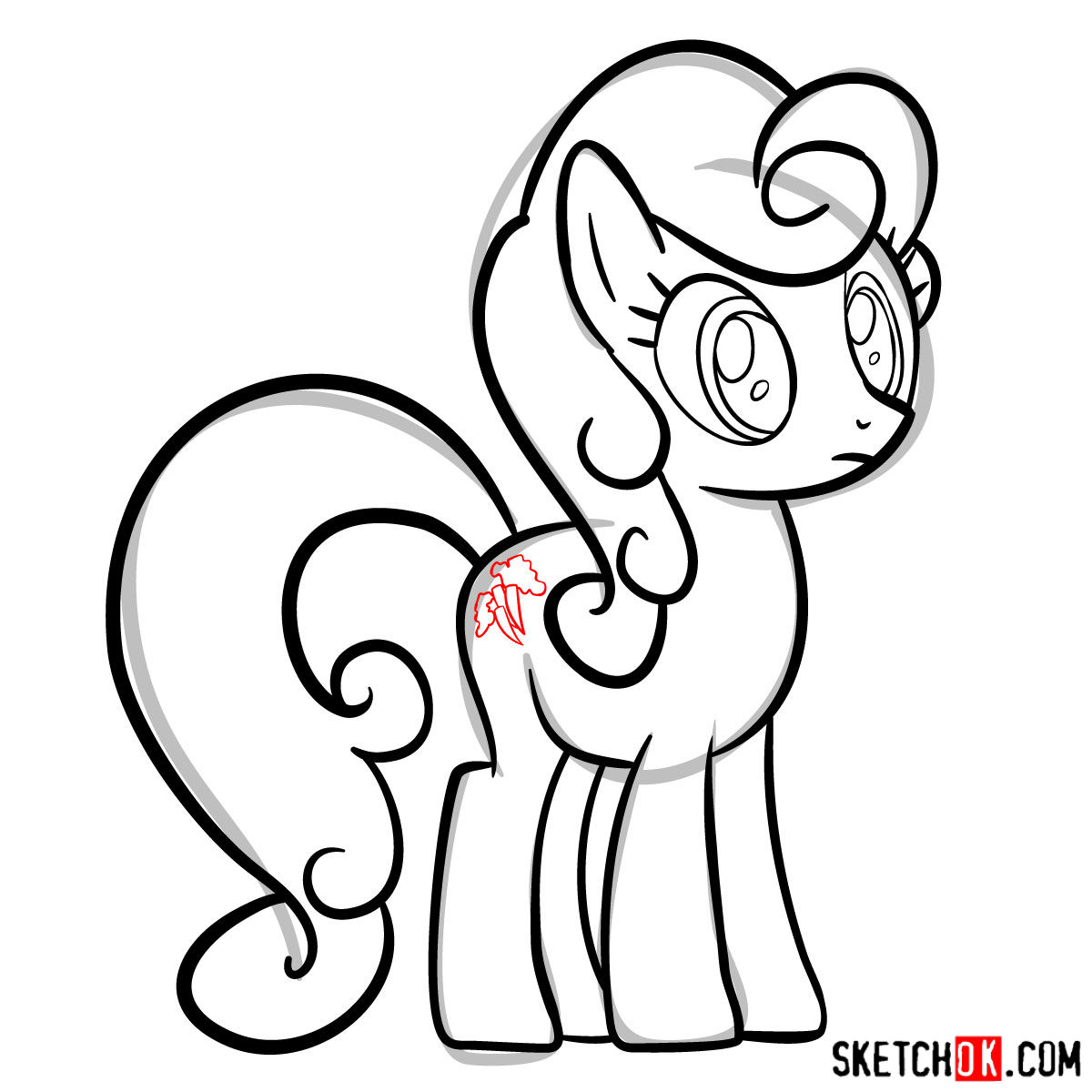 How to draw Carrot Top pony - step 09