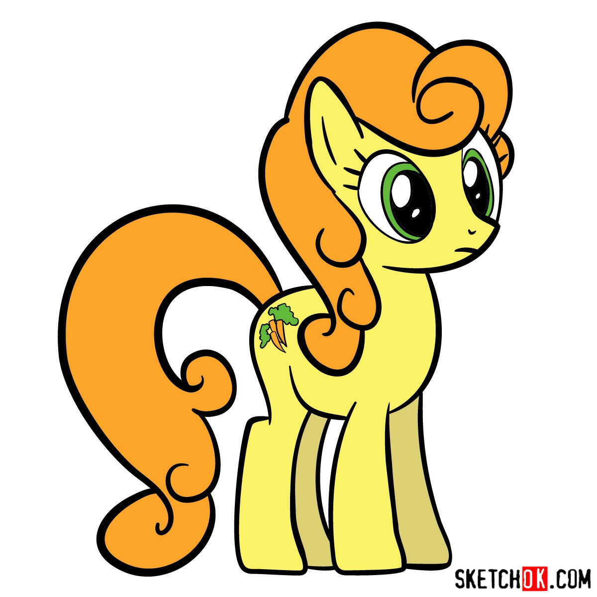 How to draw Carrot Top pony