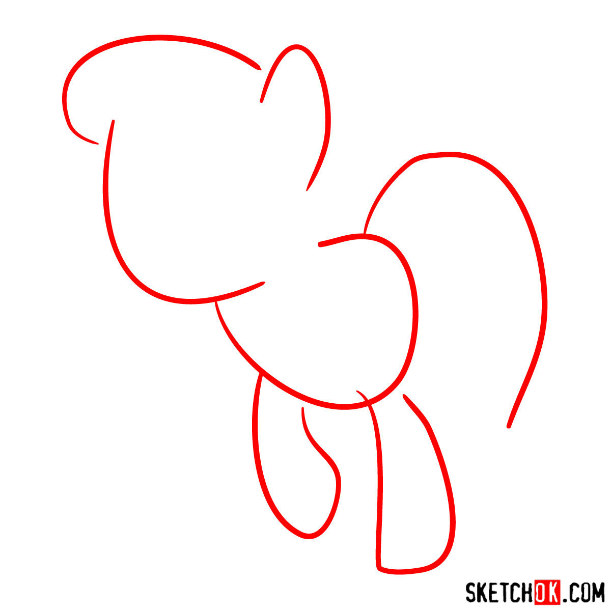 How to draw Cheerilee pony - step 01