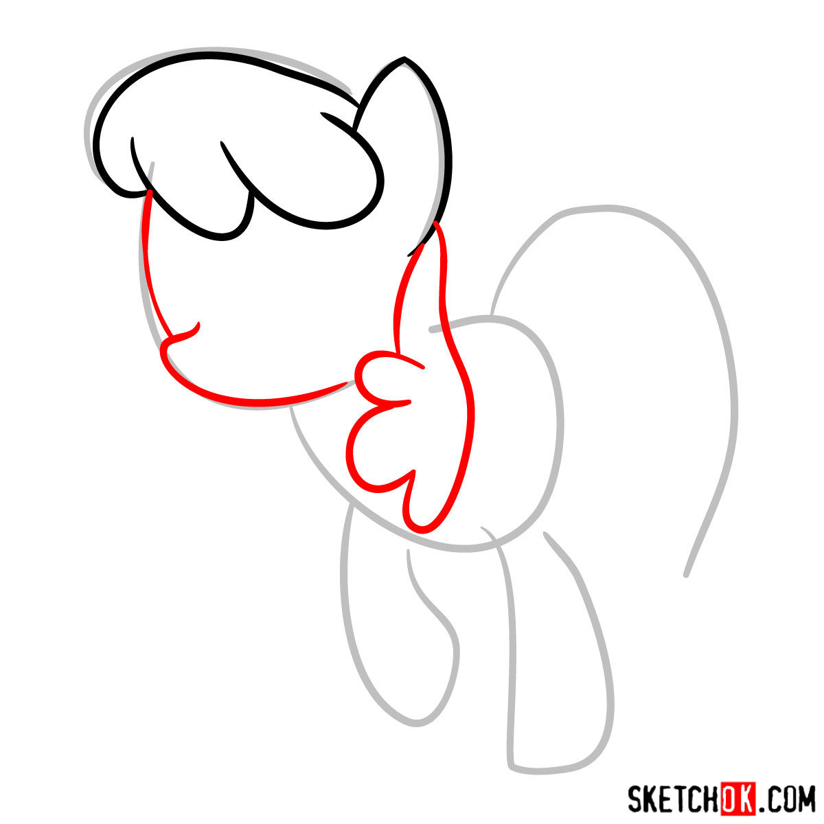 How to draw Cheerilee pony - step 03