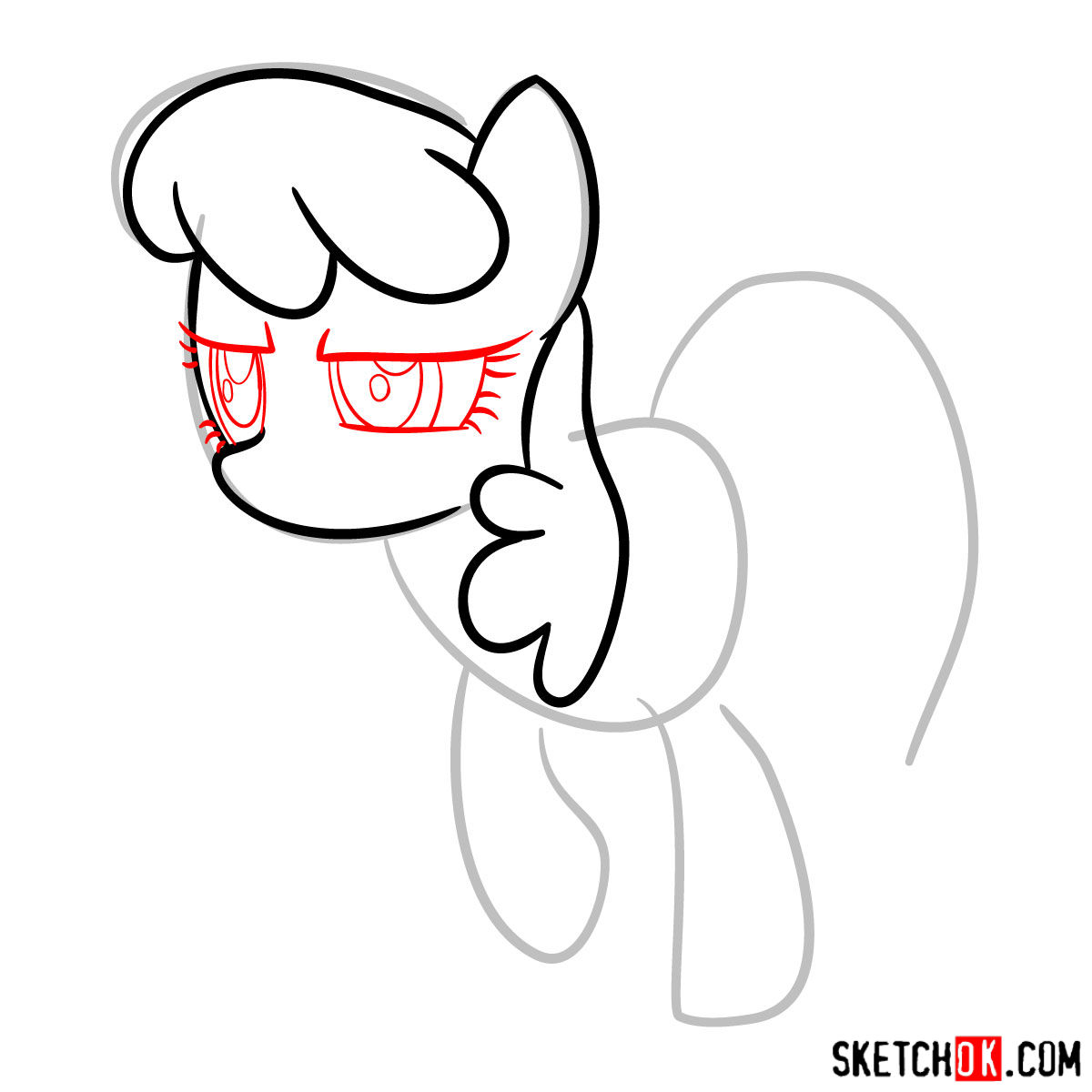 How to draw Cheerilee pony - step 04