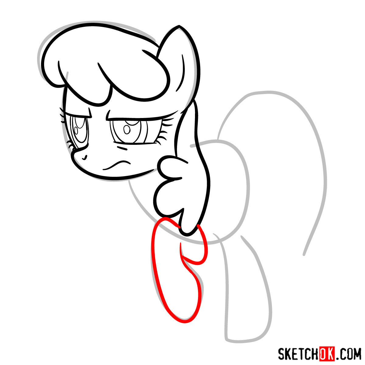 How to draw Cheerilee pony -  step 06