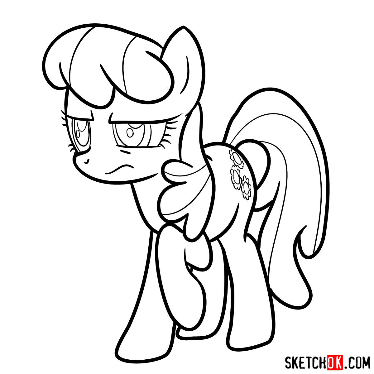 How to draw Cheerilee pony - step 12